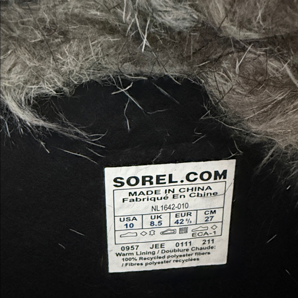 Sorel Cate the Great Black Women's Winter Boots Size 10 - Picture 5 of 9